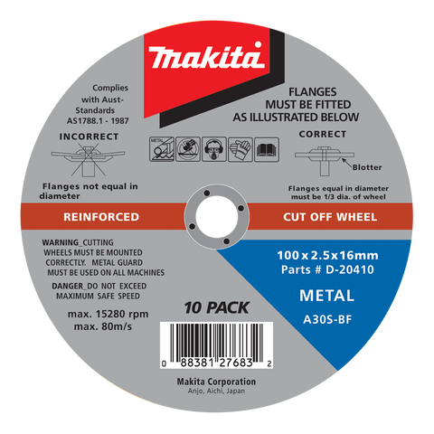 Metal Cut Disc 10pk