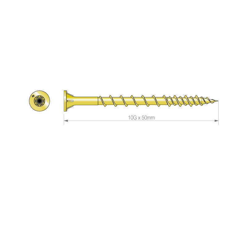 Quik-Drive WSV 10G x 50mm Subfloor Screw
