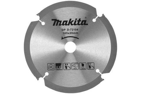 MAKITA PCD FIBRE CEMENT SAW BLADE 165MM X 20MMX 4T