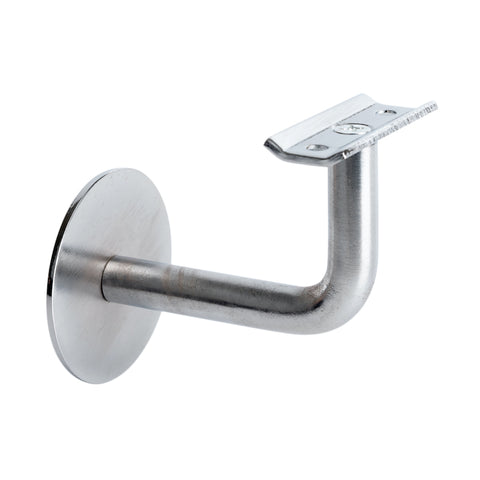Concealed Curved Top Plate Hand Rail Satin Chrome