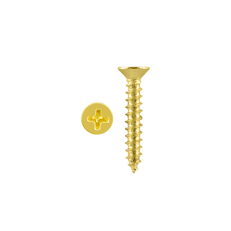 Timber Screw CSK 8g x 25mm Brass