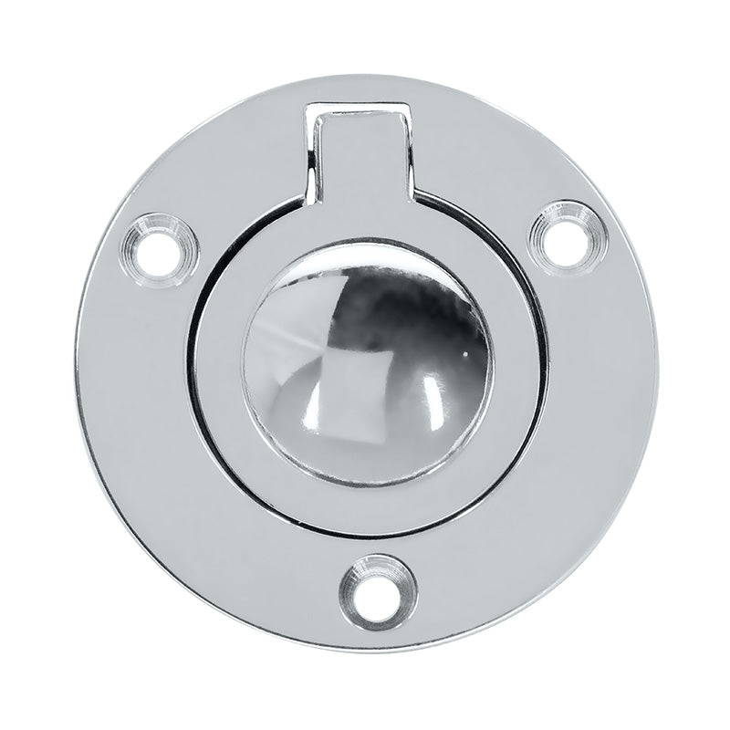 Cabinet Flush Ring Pull Round 55mm Chrome