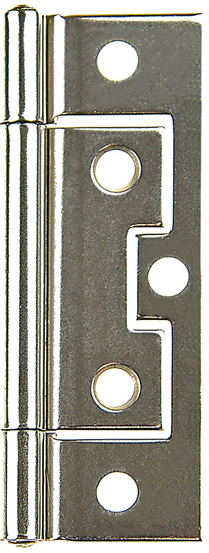 Flush Hinge Chrome 90x1.6mm Fixed 2pk