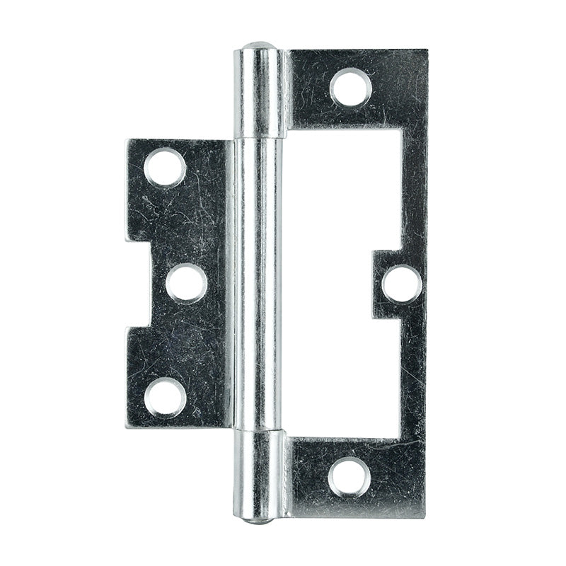 Flush Hinge Zinc 100mm Fixed Pin