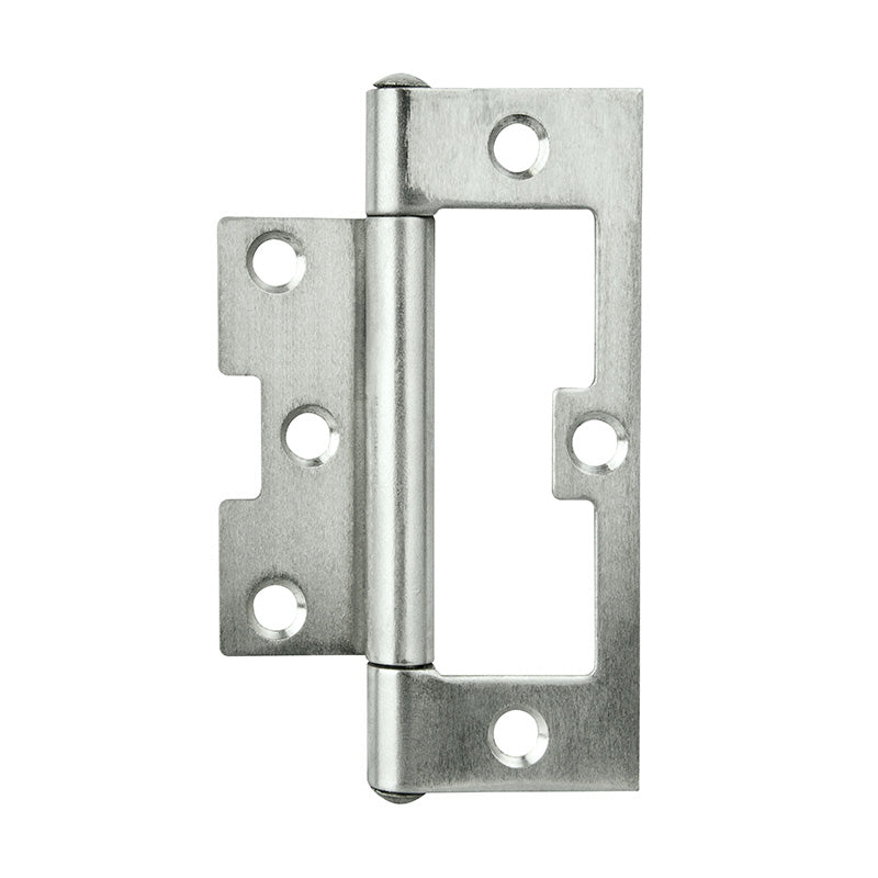 Flush Hinge SS 100x2mm Fixed Pin 2pk