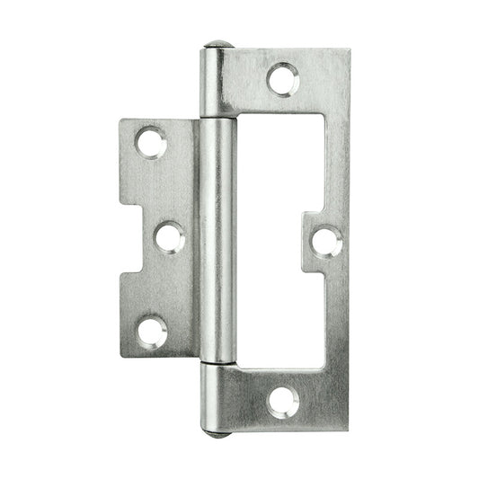 Flush Hinge SS 100x2mm Fixed Pin 2pk