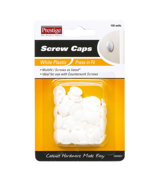 Press-in Screw Caps White
