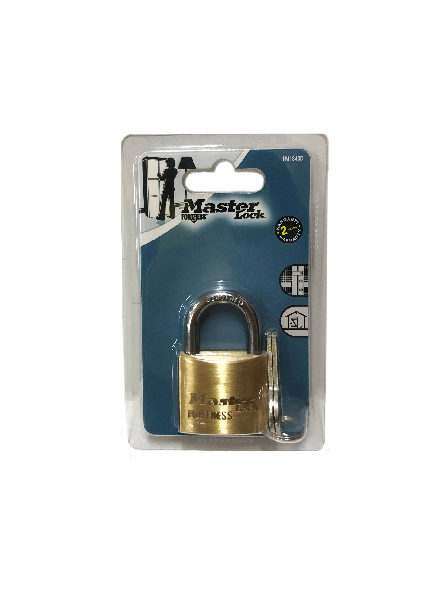 Fortress Brass Padlock 40mm 2pk