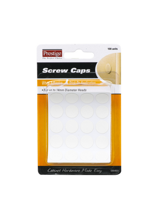 Adhesive Screw Caps White