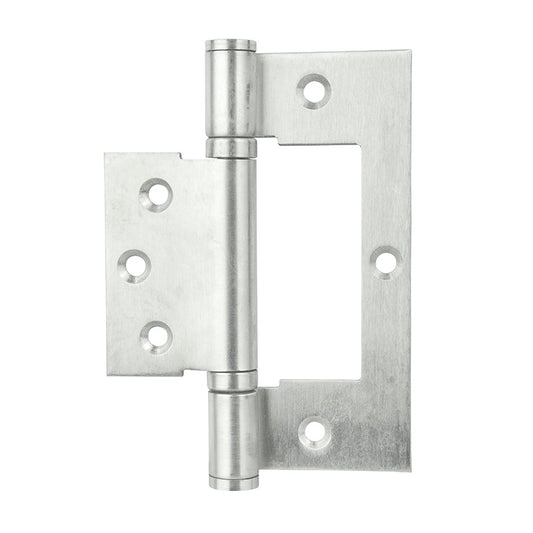 Flush Hinge Satin 100mm Fixed Pin