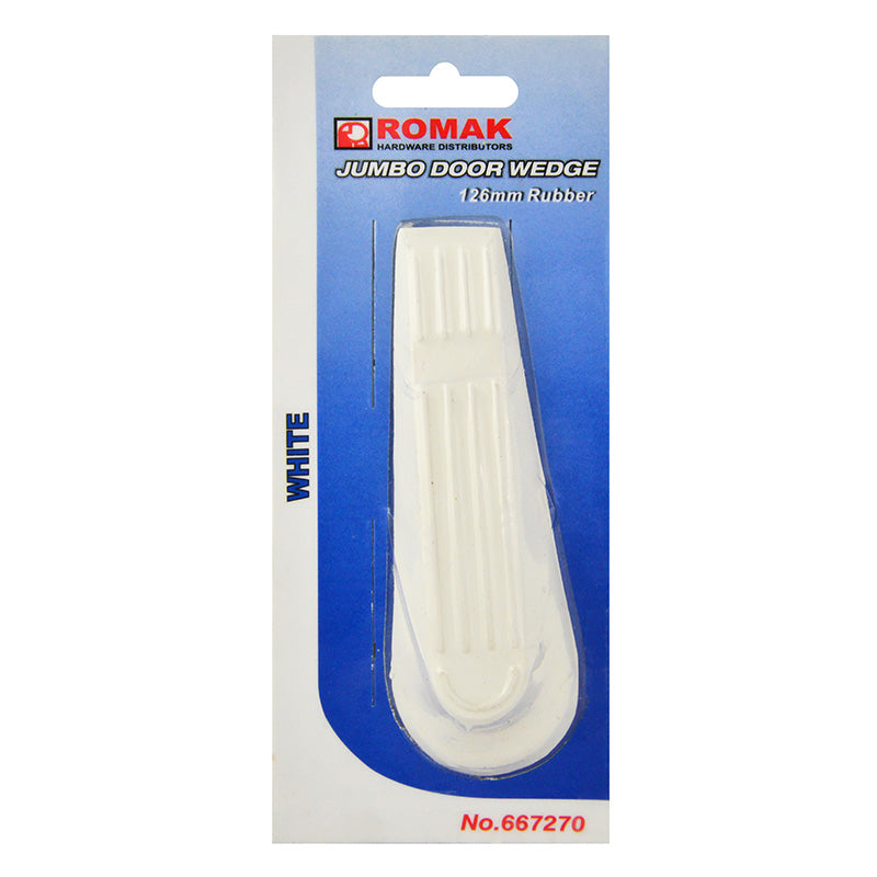 Door Wedge Rubber 126mm White