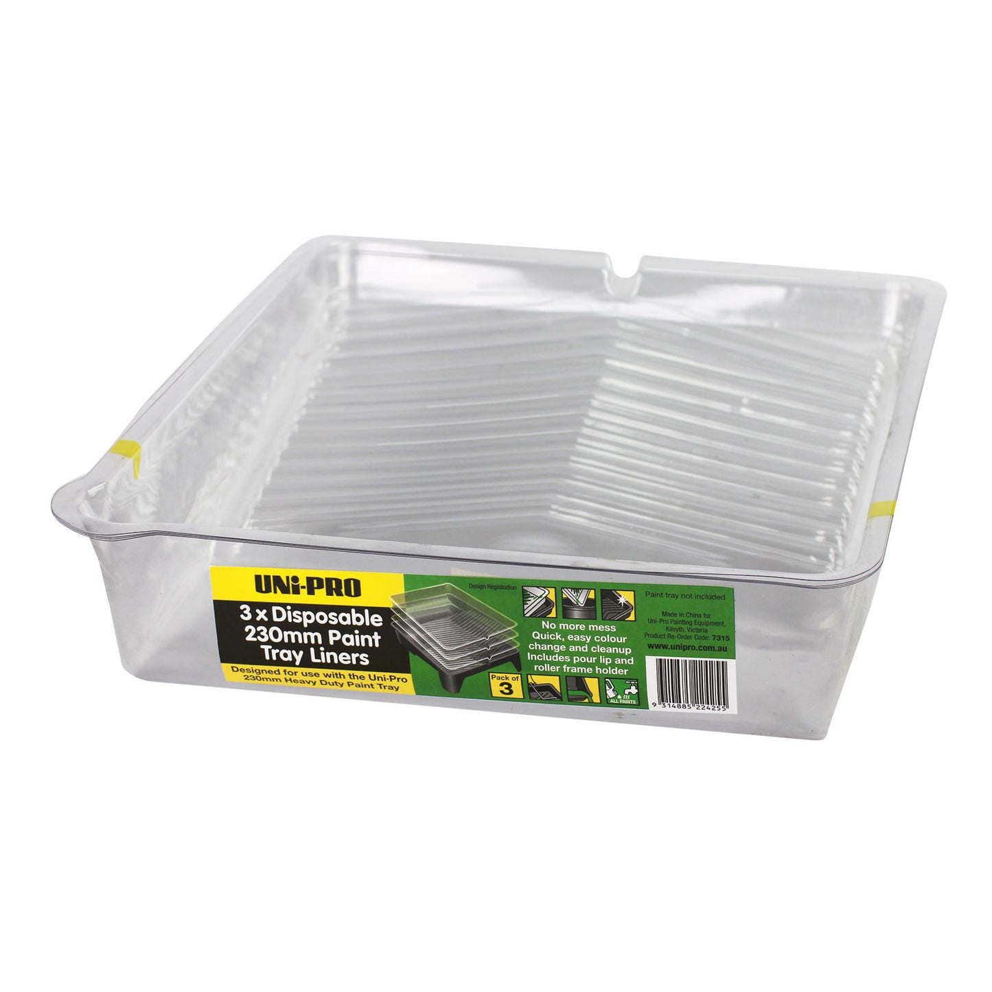 230mm Disposable Paint Tray Liners 3pk