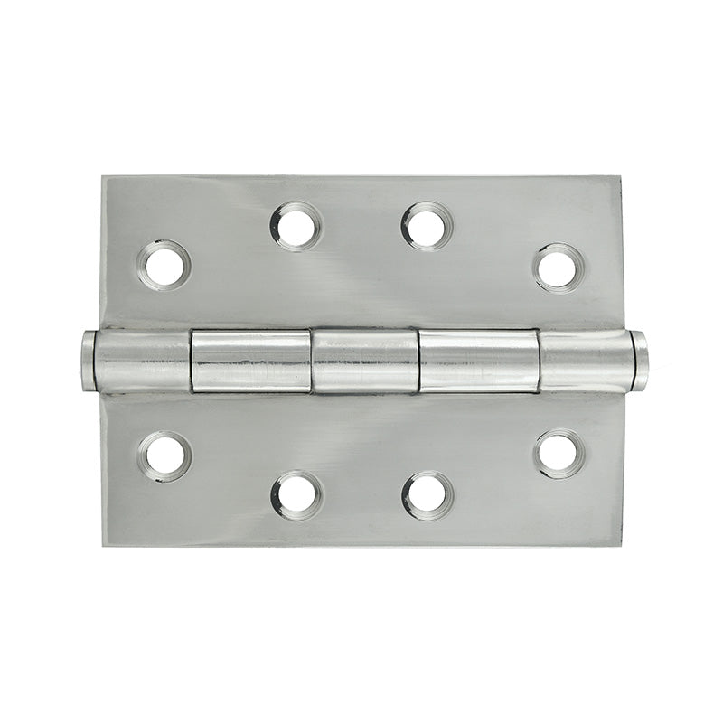 Butt Hinge Polished 100x75mm Fixed Pin