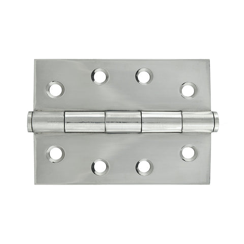 Butt Hinge Polished 100x75mm Fixed Pin