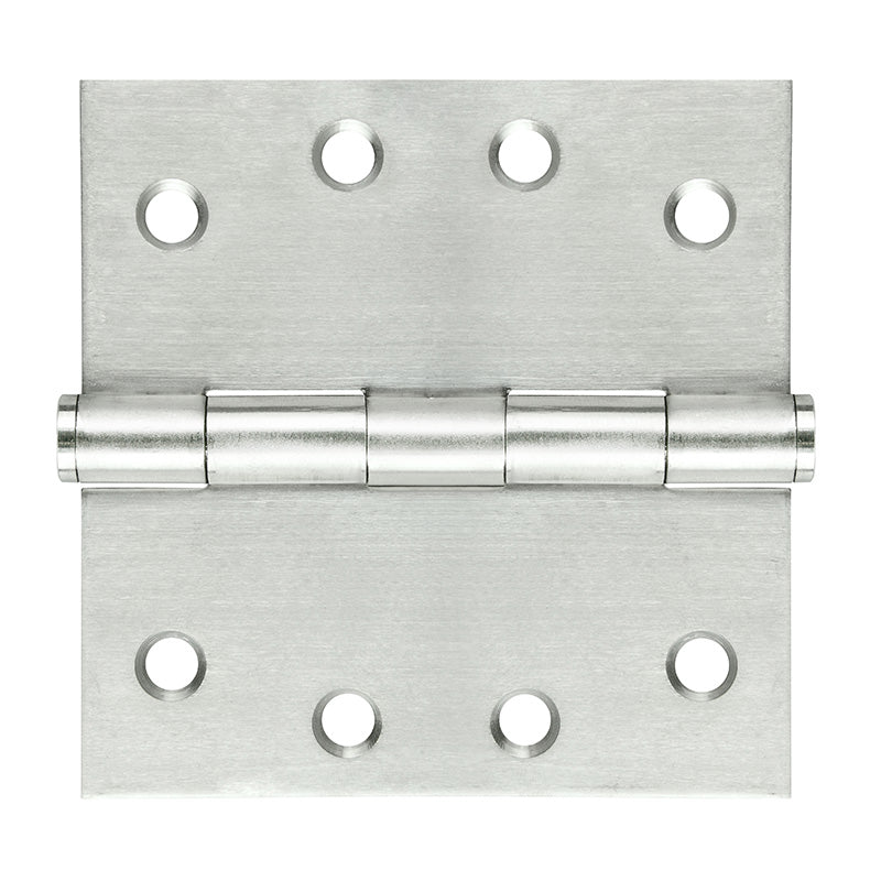 Butt Hinge Satin 100x100mm Fixed Pin