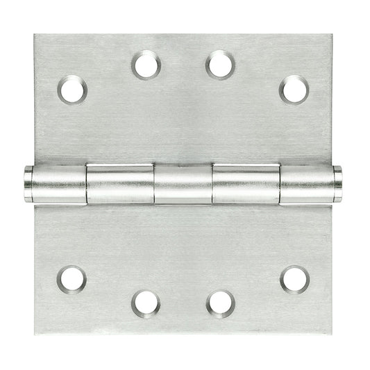 Butt Hinge Satin 100x100mm Fixed Pin