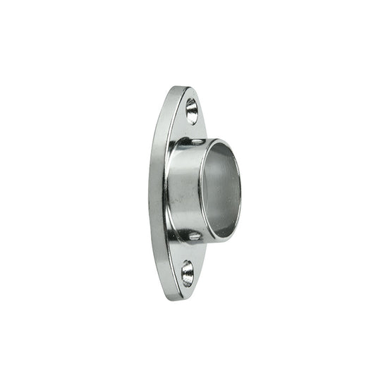 Oval Base Flange 25mm Chrome