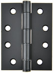 Butt Hinge Black 100x75mm Fixed Pin