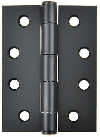 Butt Hinge Black 100x75mm Fixed Pin