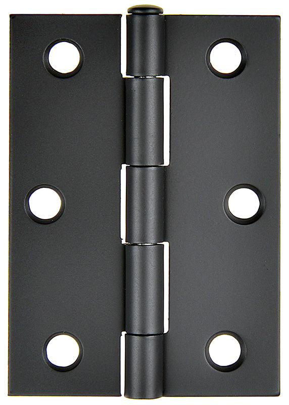 Butt Hinge Black 85x60mm Loose Pin 2pk