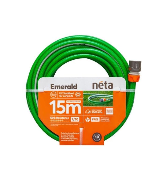 Garden Hose Fitted Emerald 15m