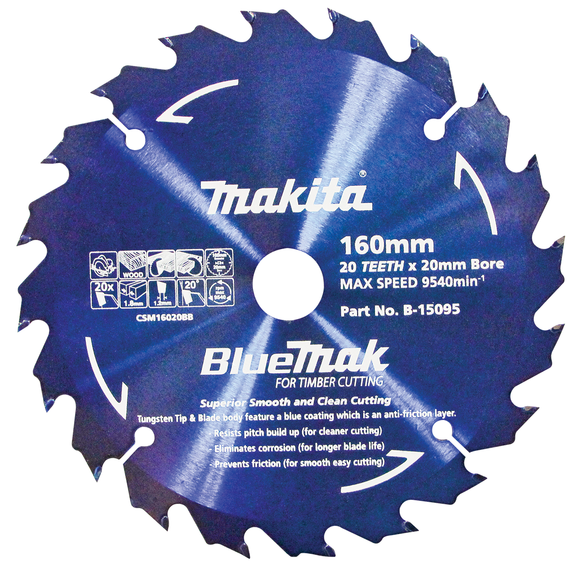 BlueMak Saw Blade 160mm x 20mm