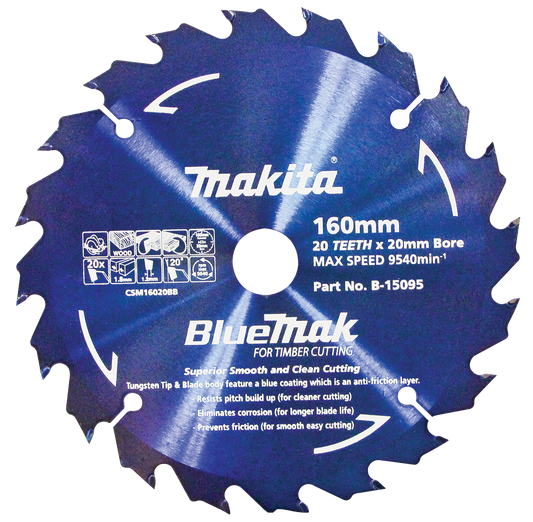 BlueMak Saw Blade 160mm x 20mm