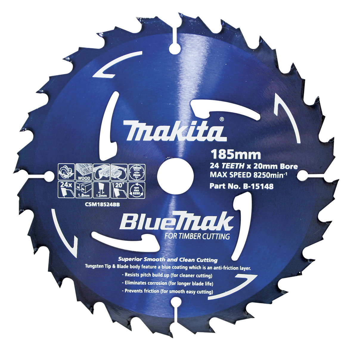 BlueMak Saw Blade 185mm x 20mm