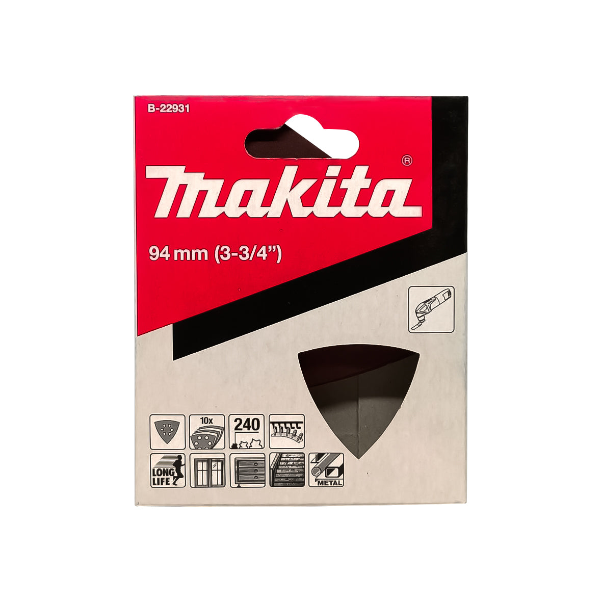 Multi Tool 240# Sand Paper Red Long Life 10pk