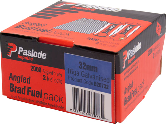 Angled Galv Brads 32mm Fuel Pack