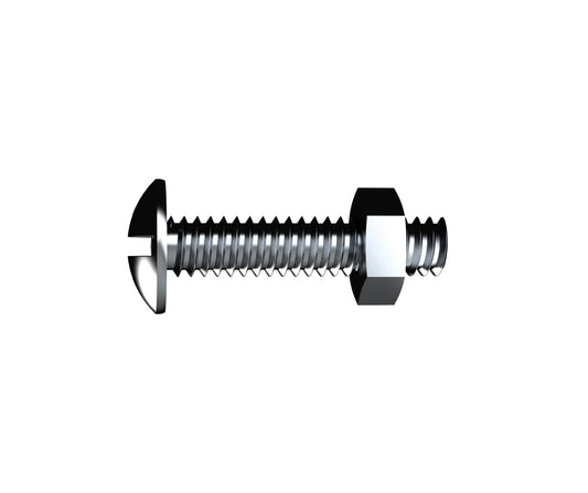 Mushroom Bolt Zinc 3/16 x 15mm