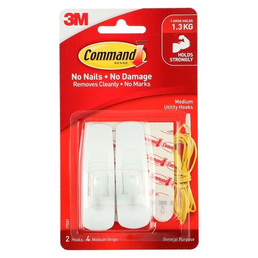 Command Hooks Utility Medium 2pk