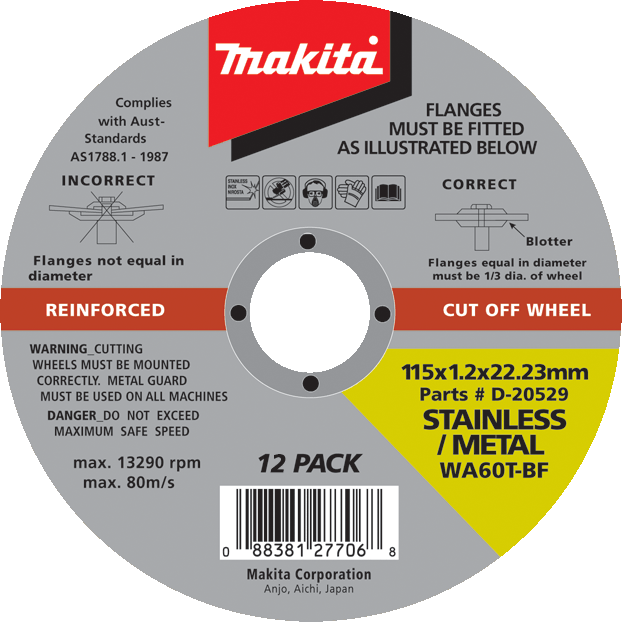 Inox Cutting Discs Tin 12pk