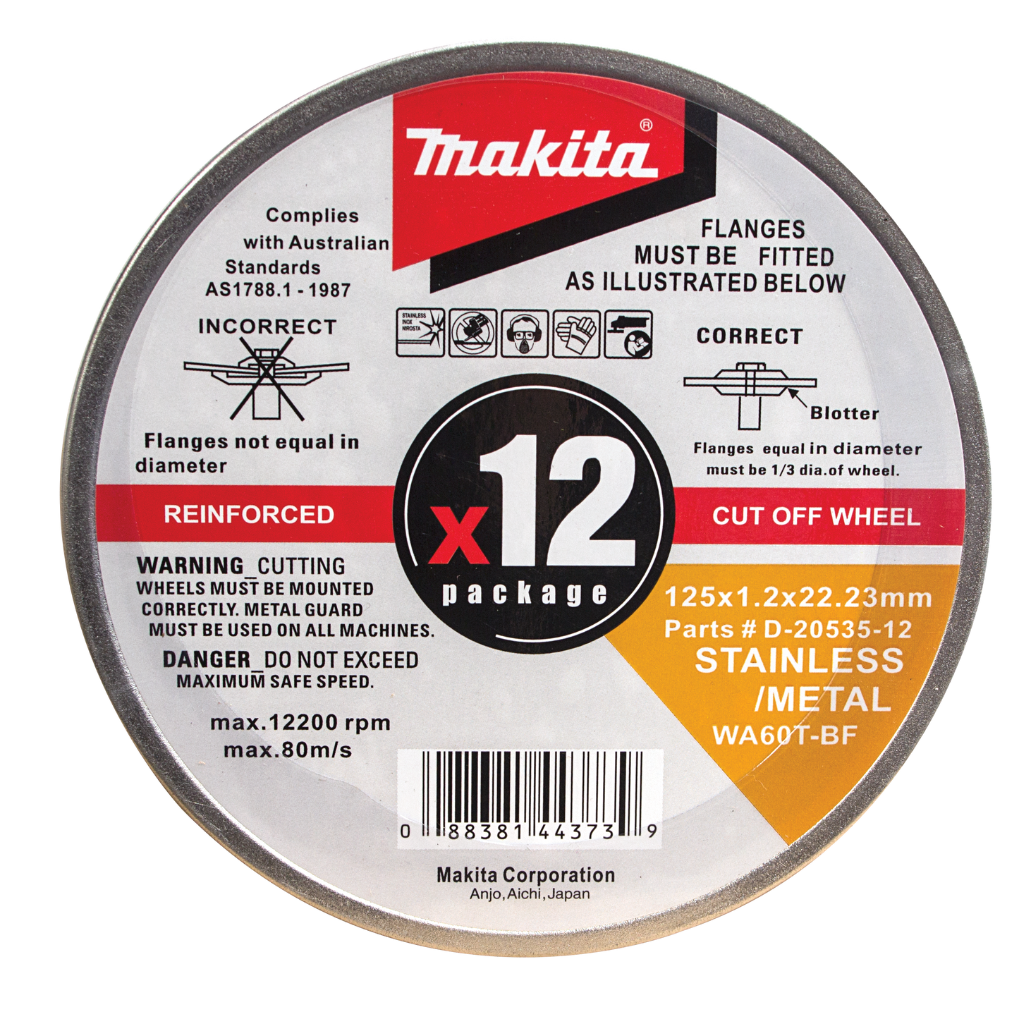 Inox Cutting Discs Tin 12pk