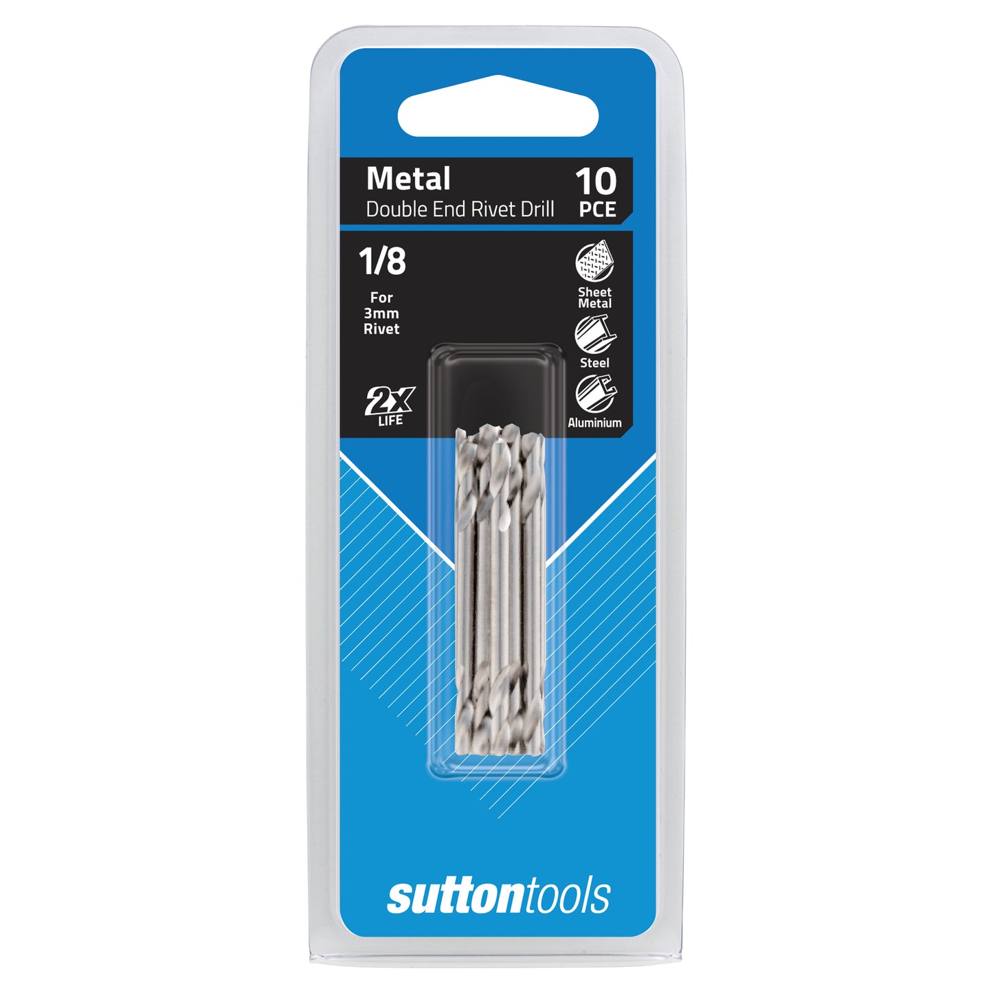 Metal Rivet Drill Bit 1/8" 10pk