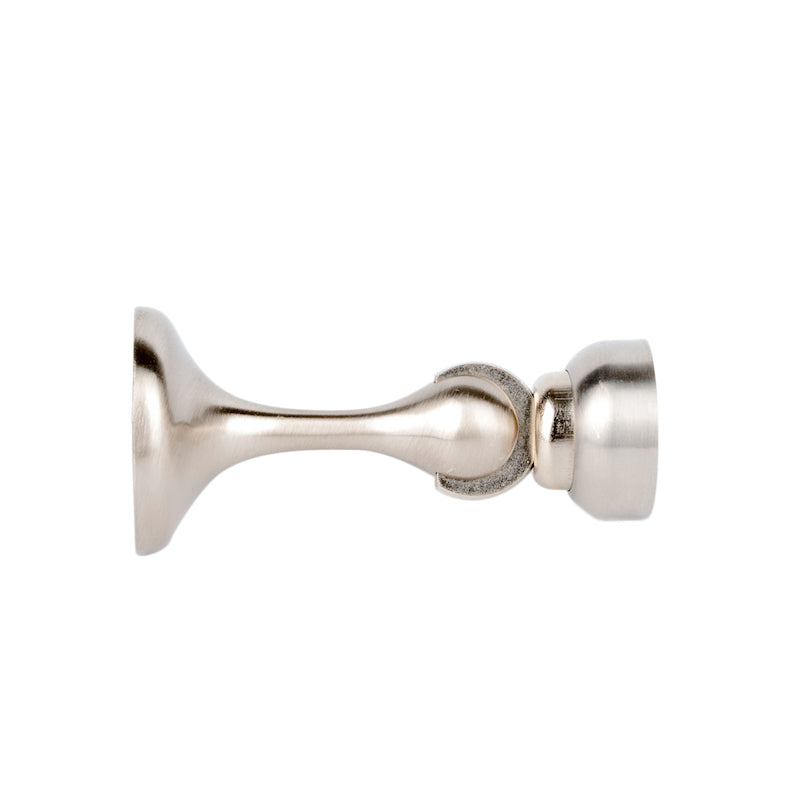 Magnetic Metal Door Stop 75mm Satin Chrome