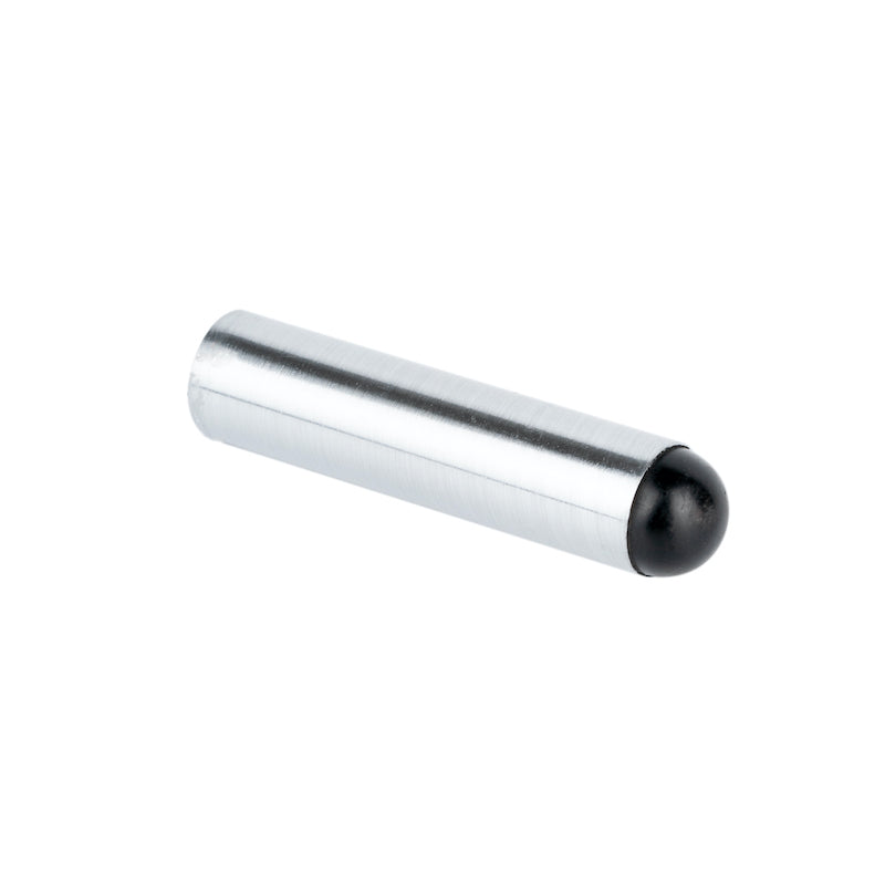 Round Bullet Metal Door Stop 75mm Satin Chrome