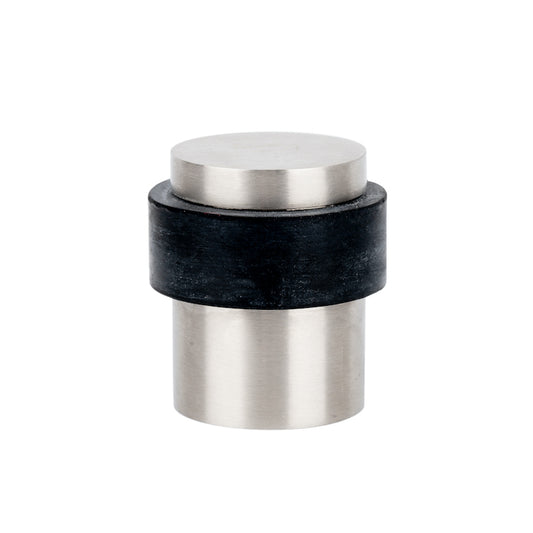 Cylinder Metal Door Stop 35mm Satin Chrome
