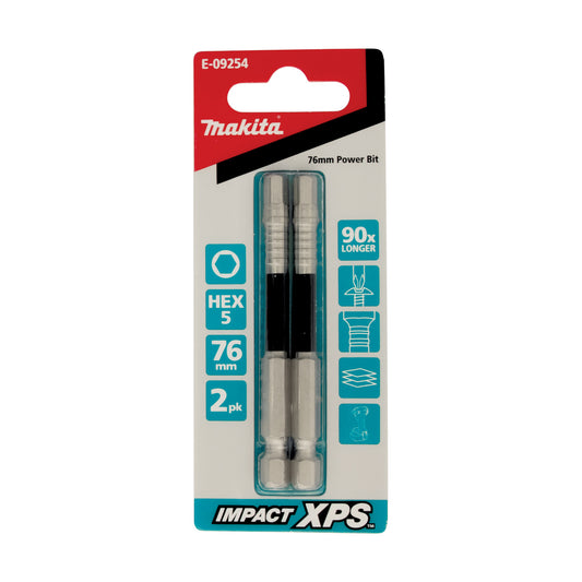 Impact XPS HEX5 75mm Power Bit 2pk
