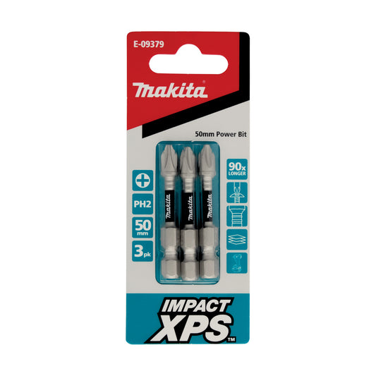 Impact XPS PH2 50mm Power Bit 3pk