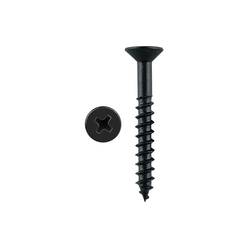 Timber Screw CSK 8g x 30mm Black
