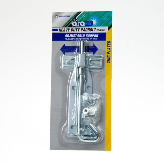 Padbolt Adj Keeper 150x10mm Long Shoot Zinc