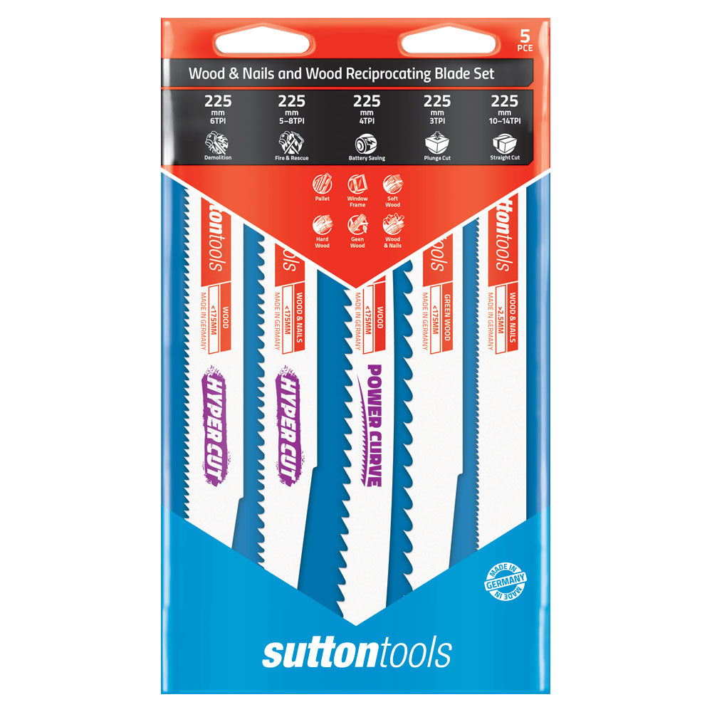 Wood Reciprocating Blade Set 5pk