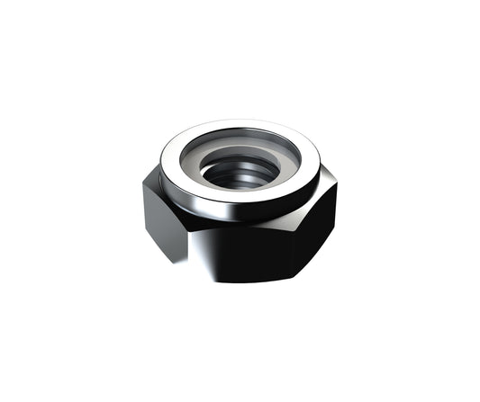 Nylon Lock Nut Zinc 1/4