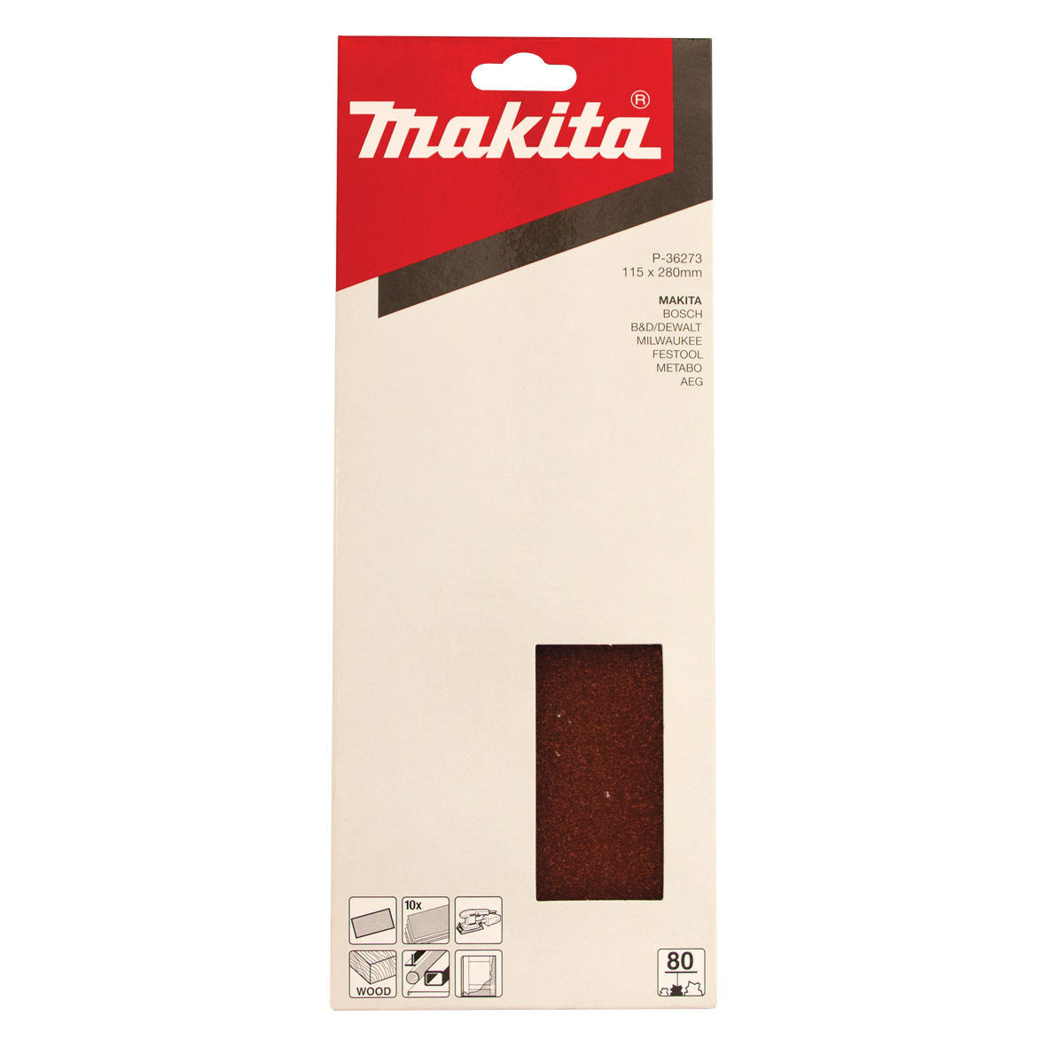 Sanding Sheet 115mm x 280mm #80