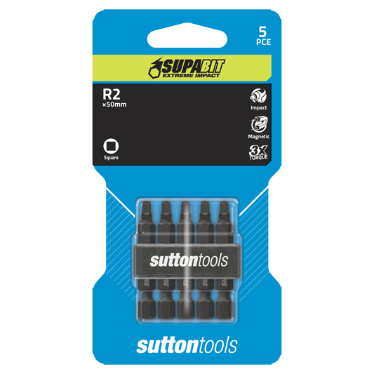 Impact Square Screwdriver Bits 5pk