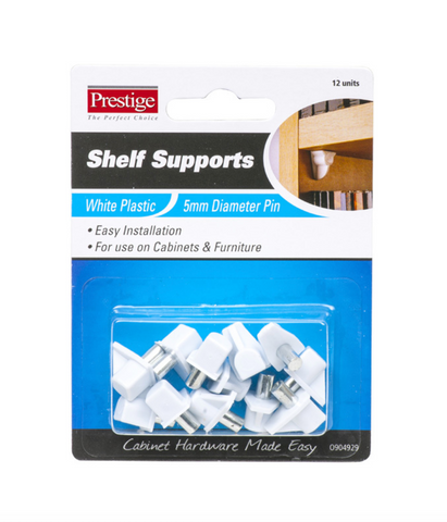 Shelf Supports White Plastic