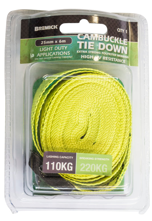 Cambuckle Tie Down 25mm x 6m