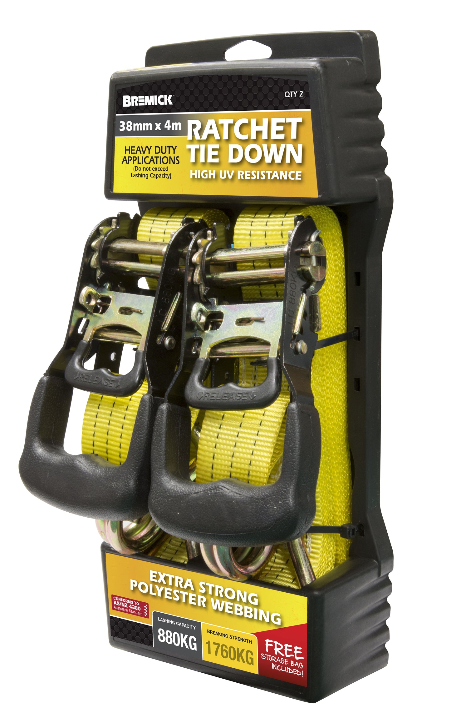 Ratchet Tie Down 38mm x 4m