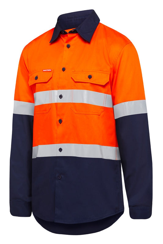 Long Sleeve 2-Tone Taped Vented Shirt